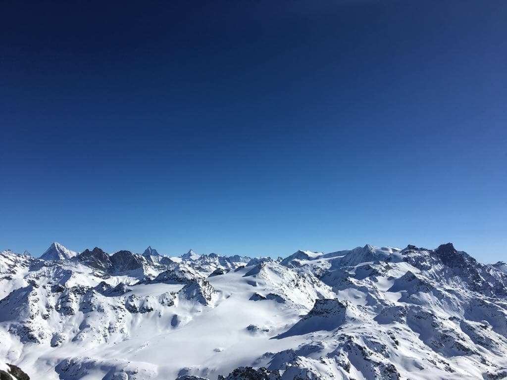 Montagne enneigé Verbier